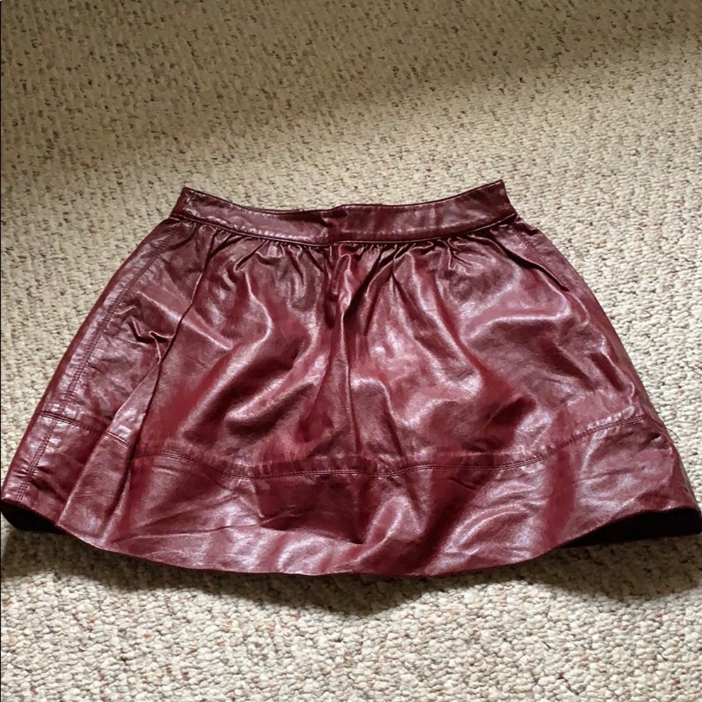 Pleather mini skirt